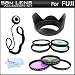 58mm Filter Kit Bundle For Fuji FujiFilm FinePix HS20 EXR, HS30EXR, HS30 EXR, HS25EXR, HS25 EXR Digital Camera Includes Multi-Coated 3 PC Filter Kit (UV, CPL, FLD) + Close Up Kit +1 +2 +4 +10 + Lens Hood + Lens Cap Keeper + MicroFiber Cloth