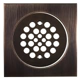 Tile Redi 9008DP Satin Bronze Redi Drain Designer Drain Plate to Replace Chrome Finished Drain Cover