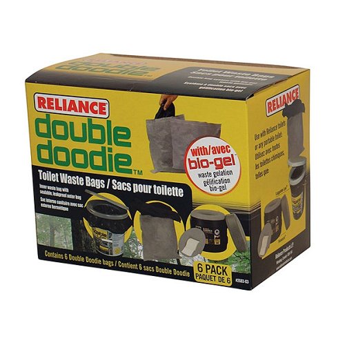 Reliance Double Doodie Toilet Liner Bags 6-pk.