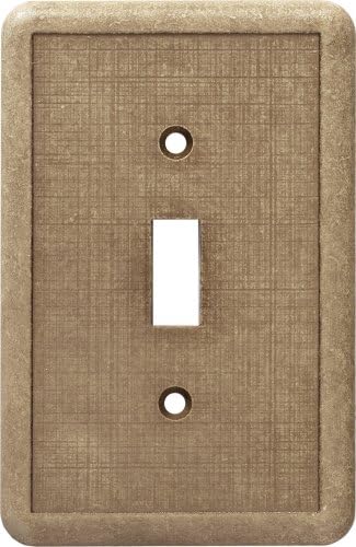 CAST STONE SINGLE TOGGLE SWITCH PLATE BRITISH TAN