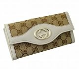 「【並行輸入】グッチ GUCCI 二つ折り長財布 282426 FAFXG 9761 カーフ(ベージュ／コゲチャ＋アイボリー)」の画像
