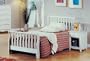 Classic Style White Finish Wood Twin Size Bed