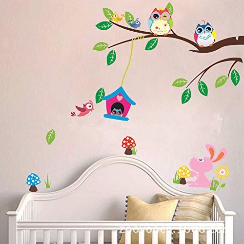 hayabusa TM "Owl house" children's bedroom Home Decor Mural Sticker Removable Wall Poster