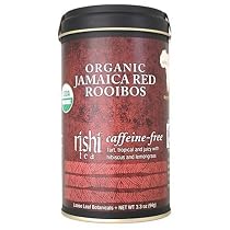 Rishi Tea Organic Jamaica Red Bush Roobios, Loose Tea, Caffeine Free, 3.3-Ounce Tin (Pack of 2)
