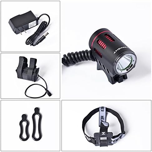 VANIGHT Bike Light 900 Lumen Long Run Time with Rechargeable Battery and Headband