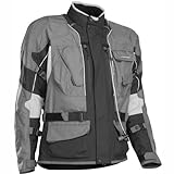 Firstgear Kathmandu Textile Waterprof Motorcycle Jacket - Men's Tall Black / Grey (2X-Large - Tall)