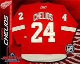Chris Chelios Autographed/Hand Signed Detroit Red Wings Red Reebok Premier Jersey