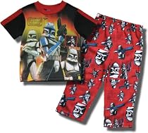 Star Wars "The Clone Wars" 2 piece pajama set w/light-up patch