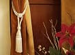 Pair Cream / Off white handmade Curtain Tieback / Tiebacks