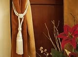 Pair Cream / Off white handmade Curtain Tieback / Tiebacks
