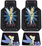 Tinkerbell Tink Pixie Power Stardust 4pc Front & Rear Floor Mat Set