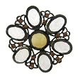 Medallion Flower Pin Brooch