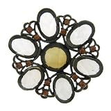 Medallion Flower Pin Brooch