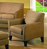 Contemporary Style Peat Microfiber Sofa Chair