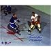 Gordie Howe Detroit Red Wings -with Johnny B- 16x20 Autographed Photograph with ''Mr. Hockey'' Inscription
