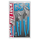 Channellock GS-3 Tongue and Groove Plier Set, 6 1/2' , 9 1/2' and 12', Straight Jaw [並行輸入品]