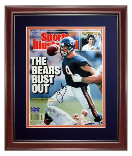 Jim McMahon Autographed Chicago Bears (9/12/88) Deluxe Framed Sports Illustrated Magazine - Autographed NFL Magazines