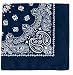 Navy Blue Trainmen Paisley Jumbo Bandana 27 x 27