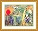 "The Lovers" by Marc Chagall - Framed Artwork