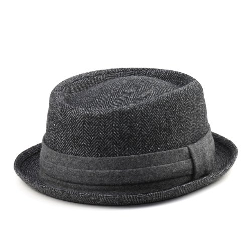 Infinity Selections Herringbone Fedora Hat-JT