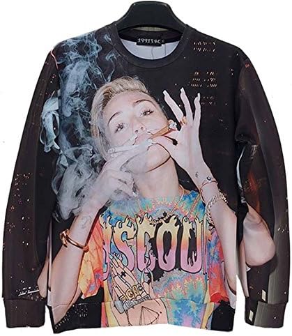 CHIC Hoodie Men hip hop Star miley cyrus 3D Sweatshirt Women Pullover (S)