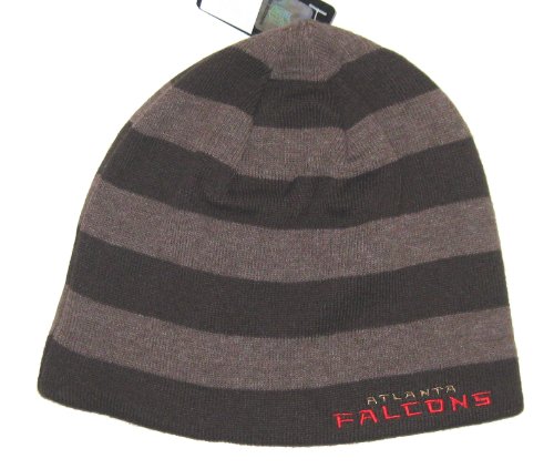 Atlanta Falcons NFL Reebok Team Apparel Reversible Brown Stripes Knit Beanie Hat