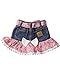 Girls Rodeo Skirt Set, 2 Piece Denim Skirt and Bandana Boots Tee, Cowgirl Western Outfit