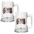 Philadelphia 76ers NBA 2pc 15oz Glass Tankard Set - Primary Logo by Great American Products
