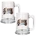 Philadelphia 76ers NBA 2pc 15oz Glass Tankard Set - Primary Logo by Great American Products