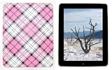 KingCase iPad Hard Case * Plaid Pattern (Pink) * For Apple iPad (Fits ALL iPad Wifi & 3G models)