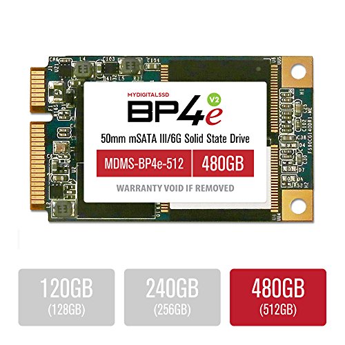 MyDigitalSSD 480GB (512GB) Bullet Proof 4 Eco (BP4e V2) 50mm SATA III (6G) mSATA SSD Solid State Drive - MDMS-BP4e-512