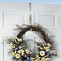 Wreath Holder in Satin Nickel by Spectrum