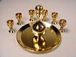 Miniature Clare-Bell Brass Wine Set in Brass