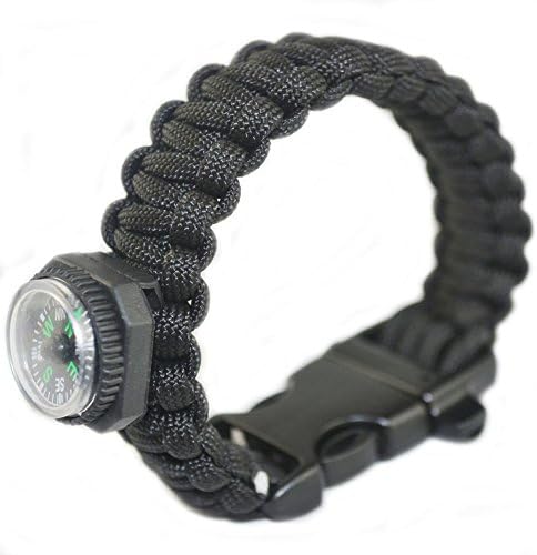 MolGym Outdoor Survival Paracord Bracelet with Whistle and Compass