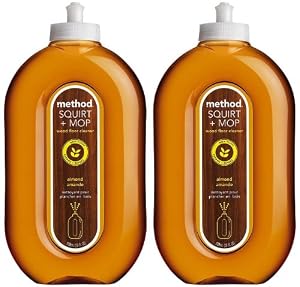 Method Squirt and Mop Wood Floor Cleaner, Almond 25 oz (Pack of 2)
