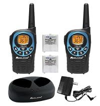 Midland LXT480VP3 36-Channel 24-Mile 2-Way GMRS Radio with NOAA All Hazard/Weather Alert, Rechargeable Batteries and Desktop Charger (Pair, Black)