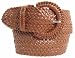 Ladies Wide Brown Braided Belt