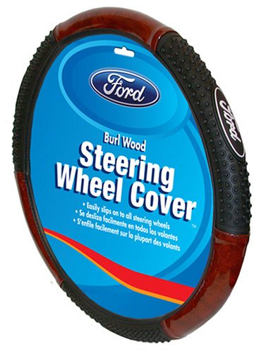 Ford Logo w/ Burlwood Steering Wheel Cover