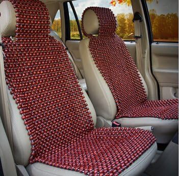 Xinyong Maple Wooden Bead Single Car Seat Cushion Covers (red)