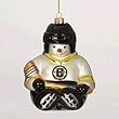 Boston Bruins 5.5" Glass Snowflake Hockey Friends Holiday Tree Ornament - NHL Hockey