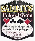 Customized Poker Room Drinks Wooden Sign