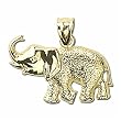 14kt Yellow Gold Charming Elephant Charm Pendant