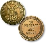 Saint Michael To Protect Bronze Antique Challenge Coin
