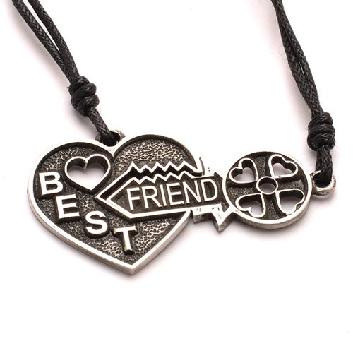Best friend Yin yang Silver Pewter Charm Necklace Pendant Jewelry