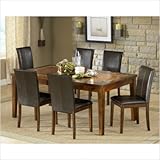 Davenport 7 Piece Slate Dining Table Set in Tobacco