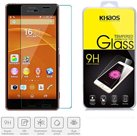 Sony Xperia Z3 Screen Protector, KHAOS® 0.33mm Tempered Ballistics Glass Sony Xperia Z3 Maximum Screen Protection from Bumps, Drops, Scrapes and Marks