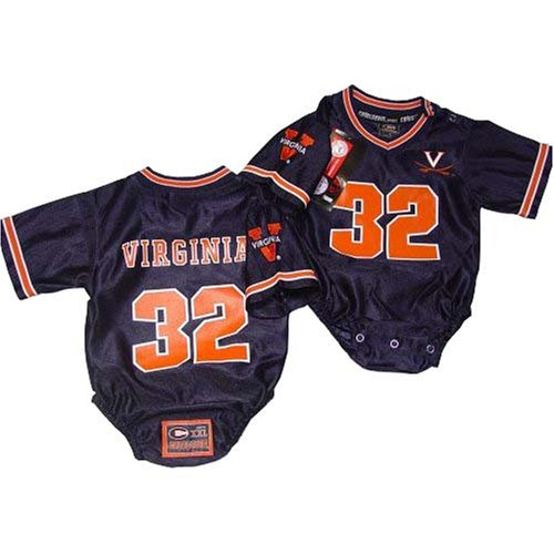 Buy Virginia Cavaliers- University of- NCAA Football Infant baby Onesie Jersey Small 3-6 months #2 by Colosseum