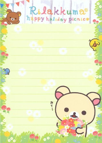 Imagen 5 de Bloc de notas del oso Rilakkuma de picnic con hamburguesas