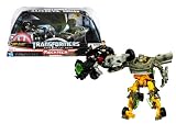 Hasbro Year 2010 Transformers Movie Series 3 quotDark of the Moonquot Exclusive MechTech Human Alliance Series Robot Action Figure Set - AUTOBOT DAREDEVIL SQUAD with 6 Inch Tall Deluxe BUMBLEBEE Vehicle Mode Camaro Concept and 4 Inch Tall Scout Class BACKFIRE Vehicle Mode Trike Plus Sam Witwicky Minifigure and Autobot Alliance Patch