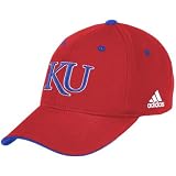 adidas Kansas Jayhawks Crimson Basic Logo Structured Adjustable Hat